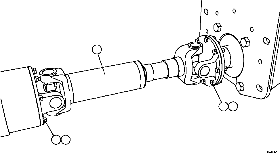 DRIVESHAFT ASSEMBLY (SEE INDEX) PC1733 KOMATSU