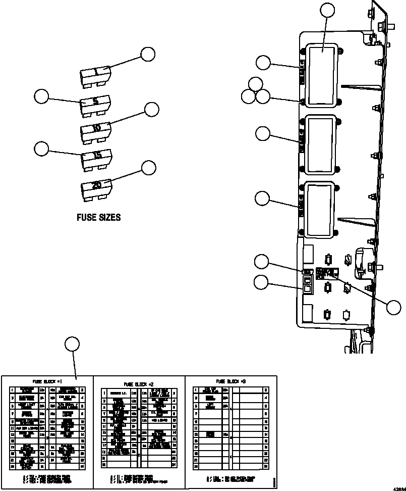 HARNESS, FUSE PANEL POWER EL2665 KOMATSU