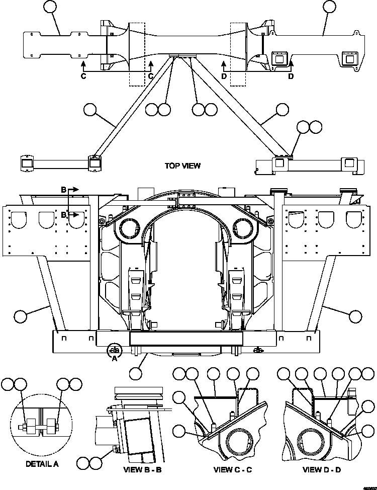 SUPPORT, DECK - LH XB2367 KOMATSU