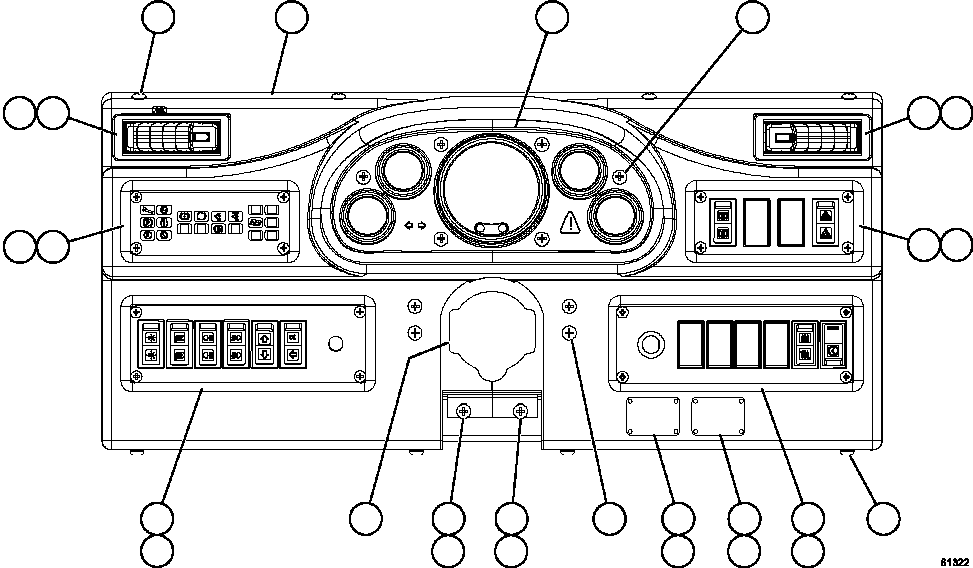 DASH MODULE, LOWER RH (SEE FIG 42684) XB0405 KOMATSU