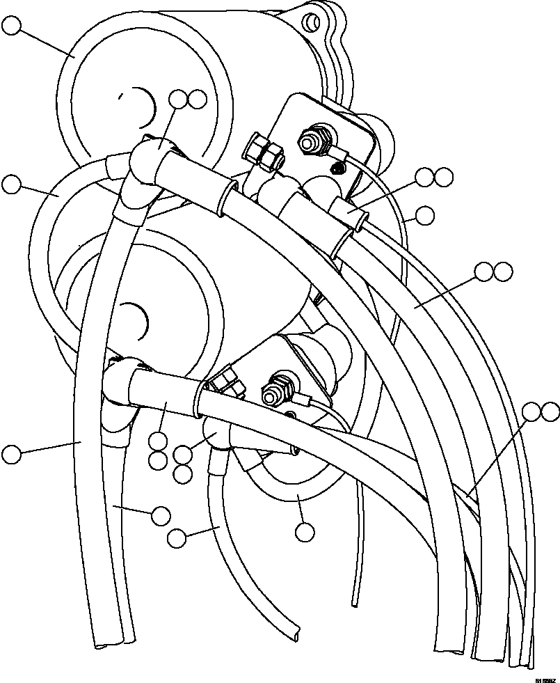 CABLE - RED (BATTERY DISCONNECT SWITCH) CH5449 KOMATSU