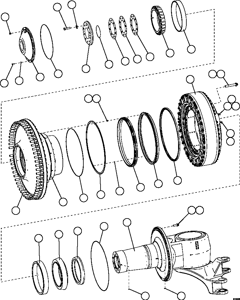 FRONT BRAKE ASSEMBLY (SEE INDEX) EM1146 KOMATSU