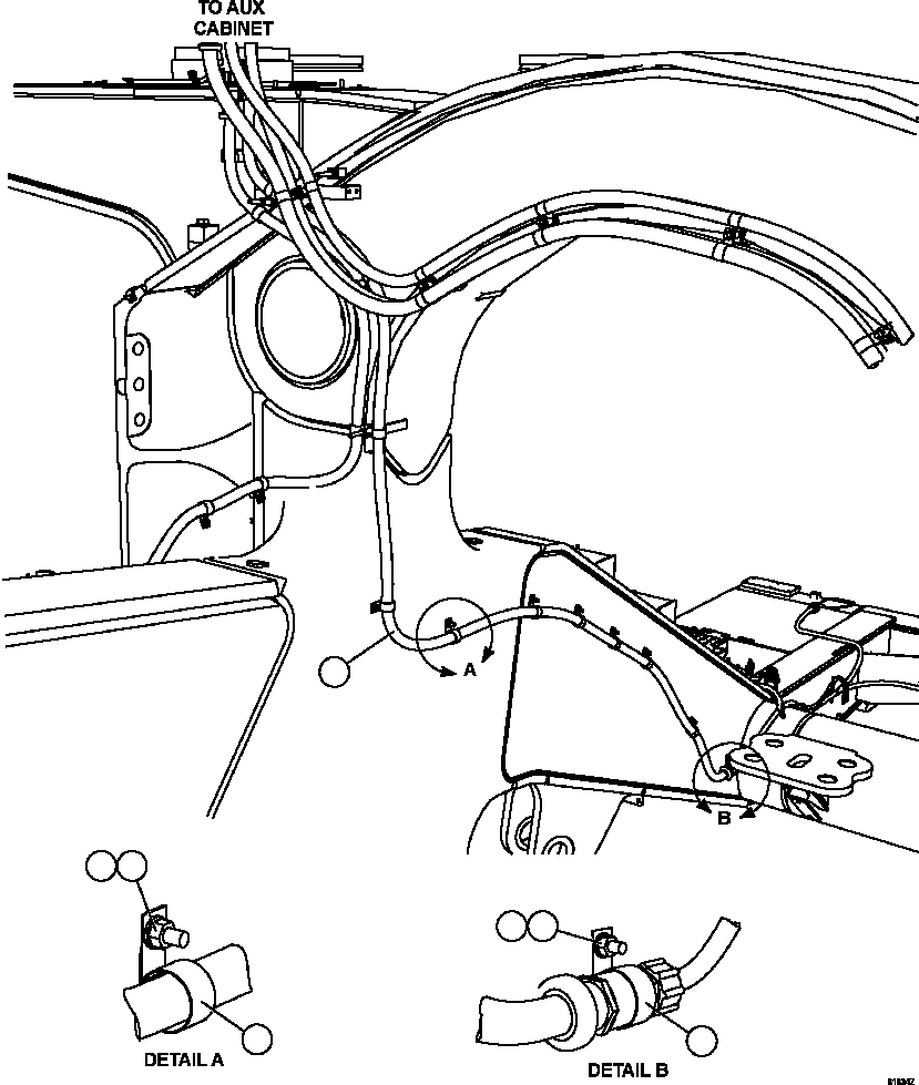 HARNESS, LEFT FRONT FRAME RAIL XB6189 KOMATSU