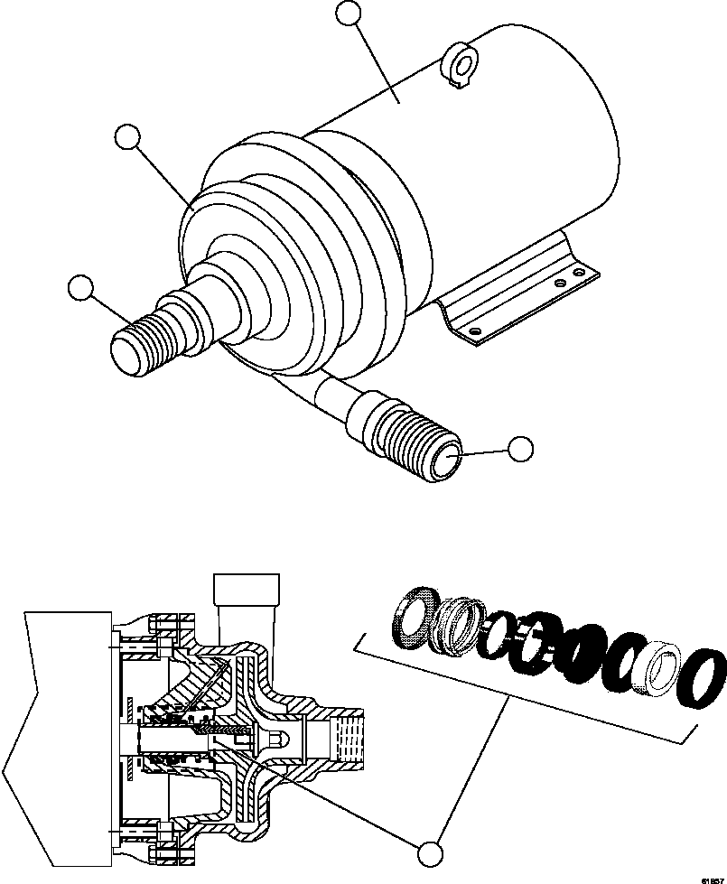 MOTOR, AC XA5855 KOMATSU