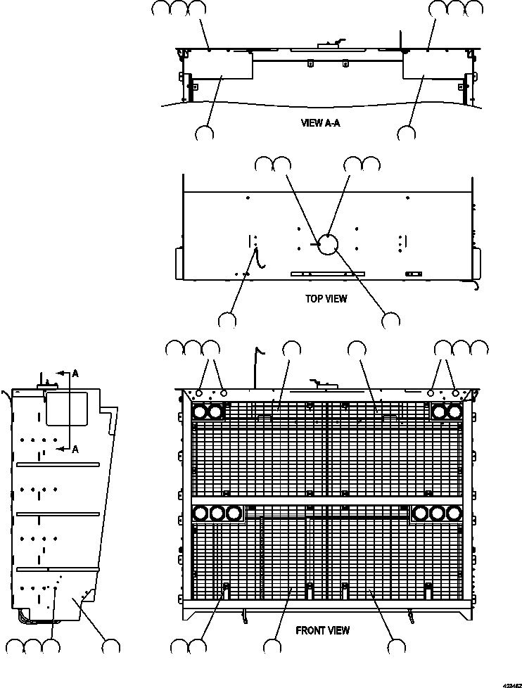 HOUSING, GRILLE EM9343 KOMATSU