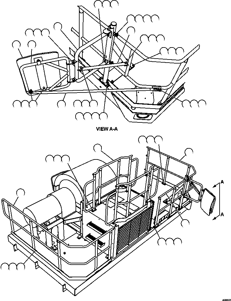 HANDRAIL - FRONT RH DECK EM3872 KOMATSU