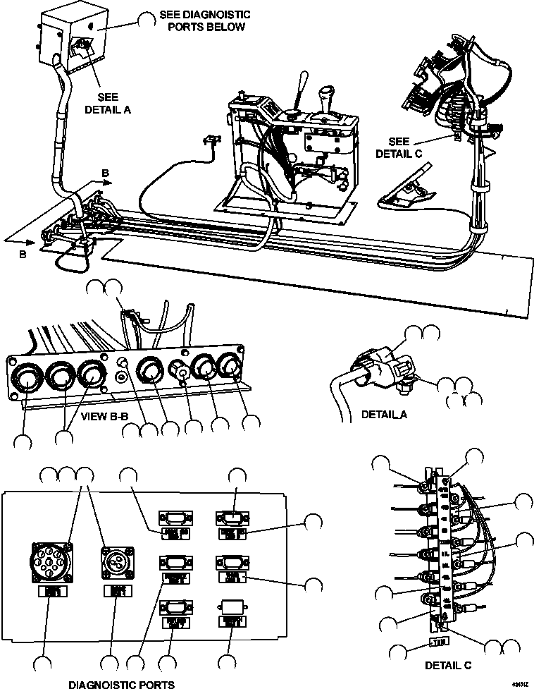 HARNESS, CAB - AUXILIARY CONTROL CABINET JUMPER EL6985 KOMATSU