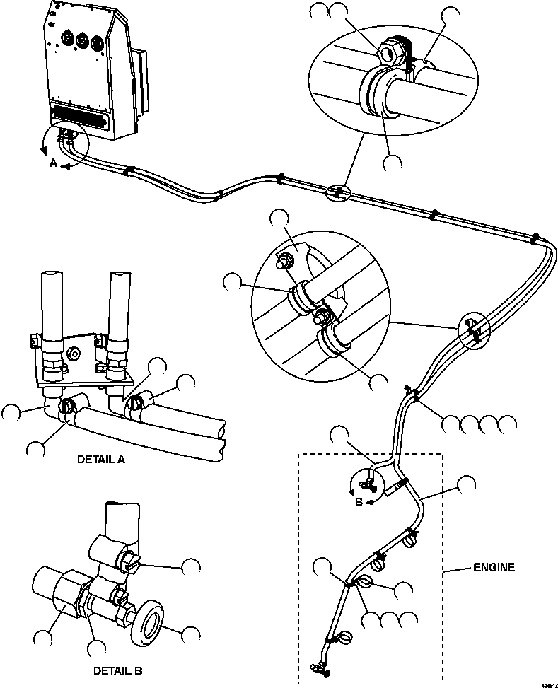 HOSE, HEATER (RETURN) XB0439 KOMATSU