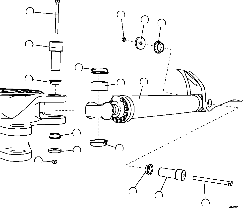 STEERING CYLINDER (SEE INDEX) 707-01-16600 KOMATSU