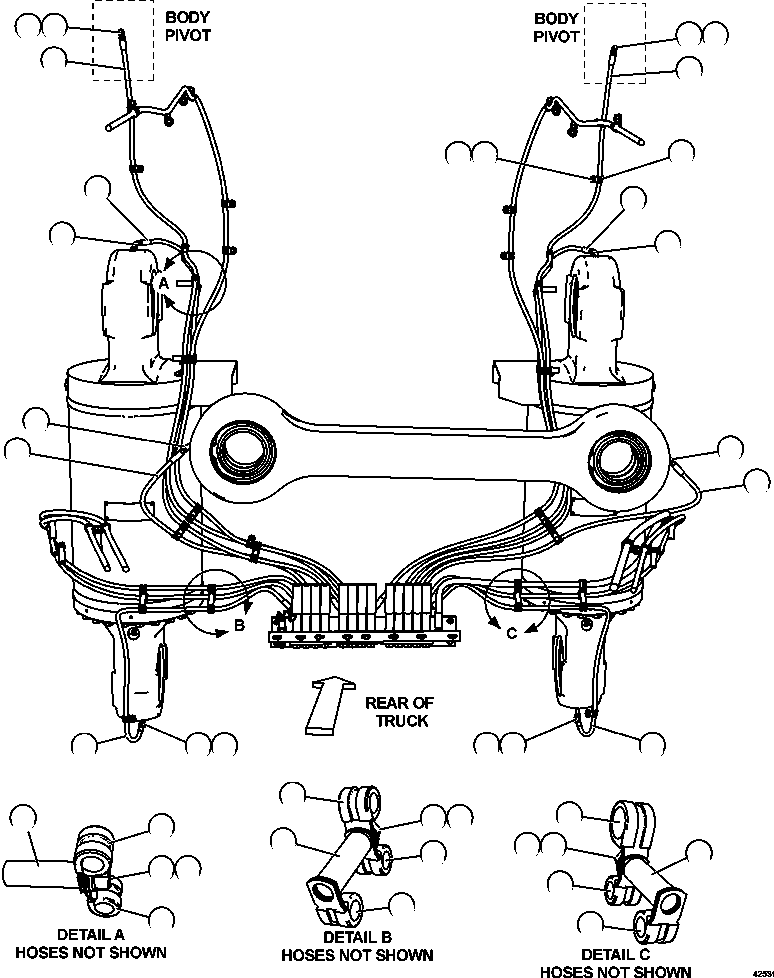 HOSE (SUSPENSION TOP) HA0589 KOMATSU