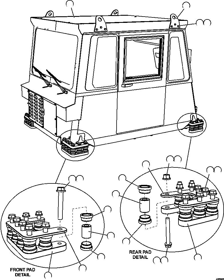 PLATE, SNUBBER (REAR TOP) EM1645 KOMATSU