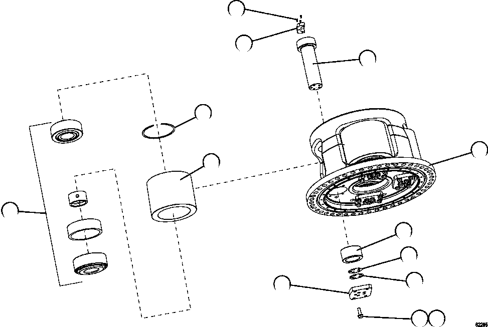 BEARING ASSEMBLY, PLANET 58C-22-12751 KOMATSU