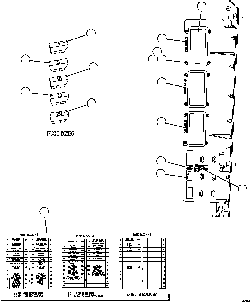 HARNESS, FUSE PANEL POWER XB1464 KOMATSU