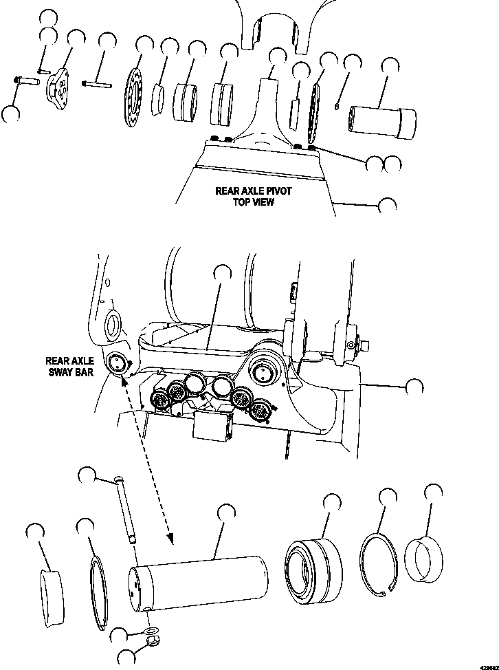 AXLE HOUSING (4) XB5367 KOMATSU