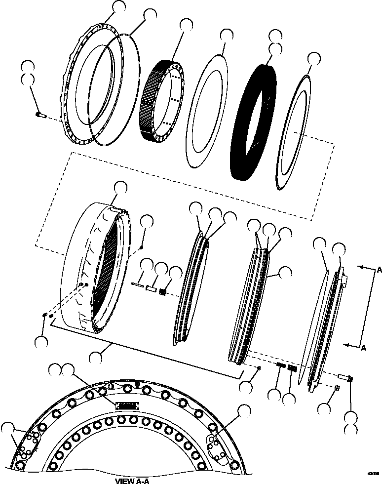 HOUSING ASSEMBLY, FRONT (3) 58C-32-00280 KOMATSU