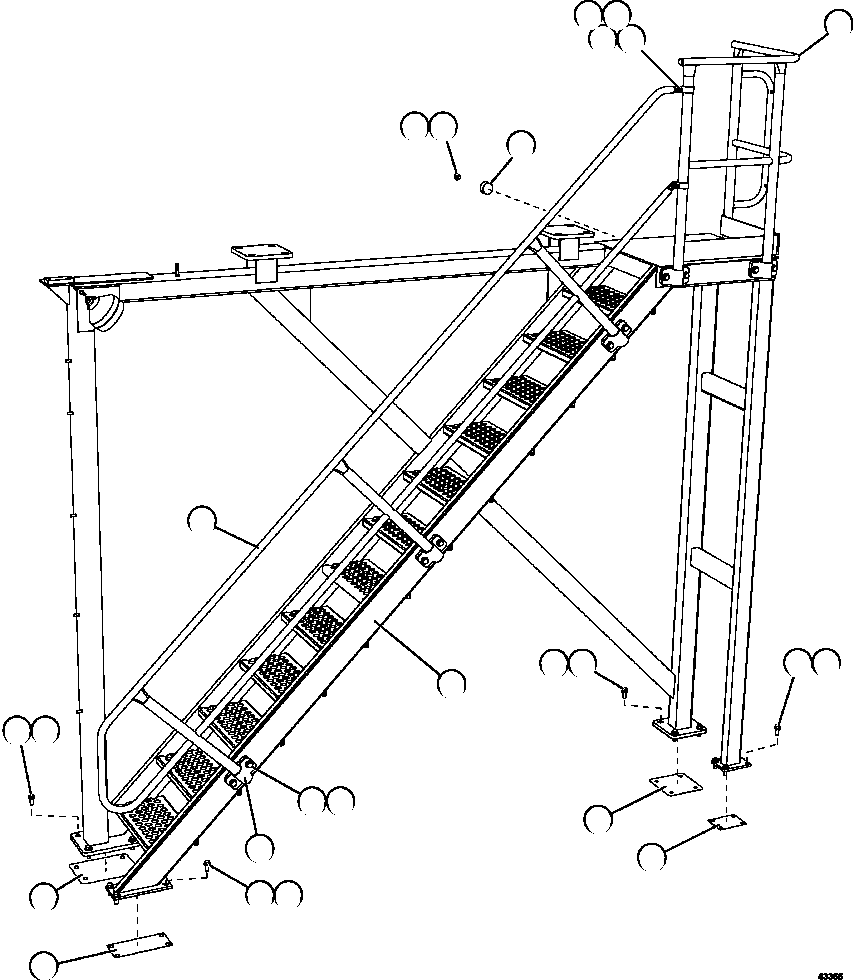 LADDER, DIAGONAL XB1682 KOMATSU