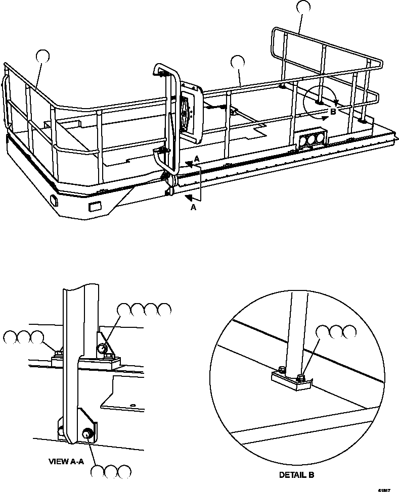 HANDRAIL, LH FRONT XB3074 KOMATSU