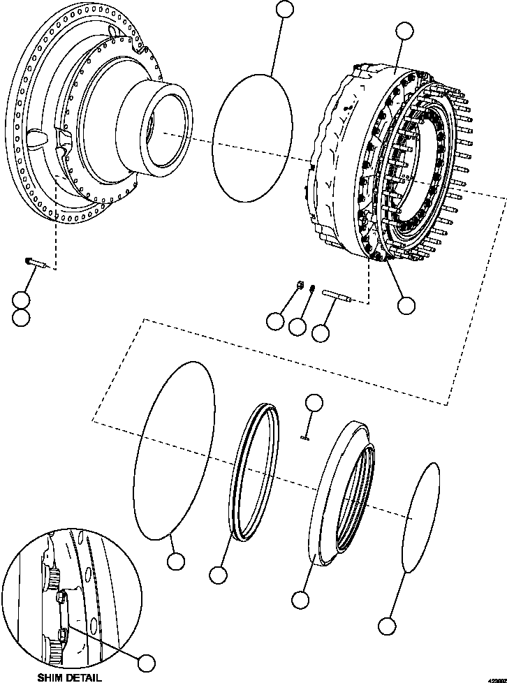 REAR BRAKE ASSEMBLY (SEE INDEX) 58C-33-00241 KOMATSU