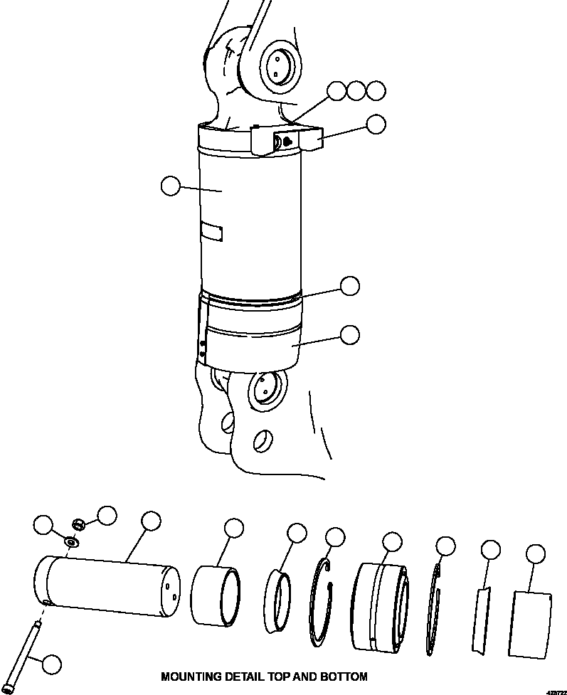 NOTE: (1) INCLUDED IN 58C-MP-AK090 REAR SUSP. PIN KIT. 58C-MP-AK090 KOMATSU