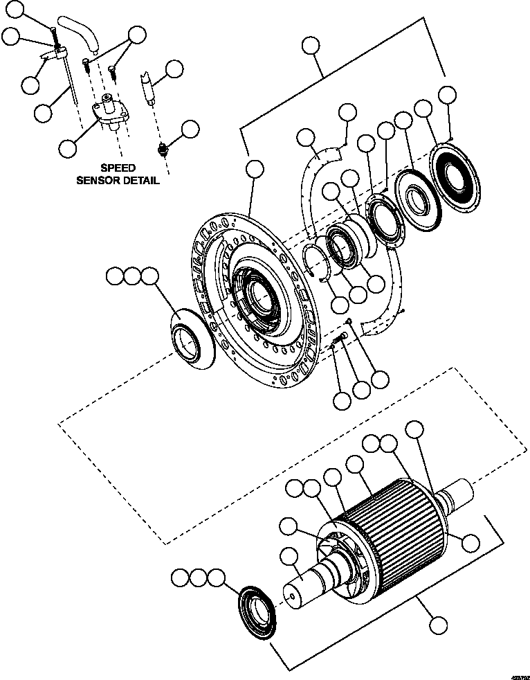 CARTRIDGE, BEARING (N END) XA5580 KOMATSU