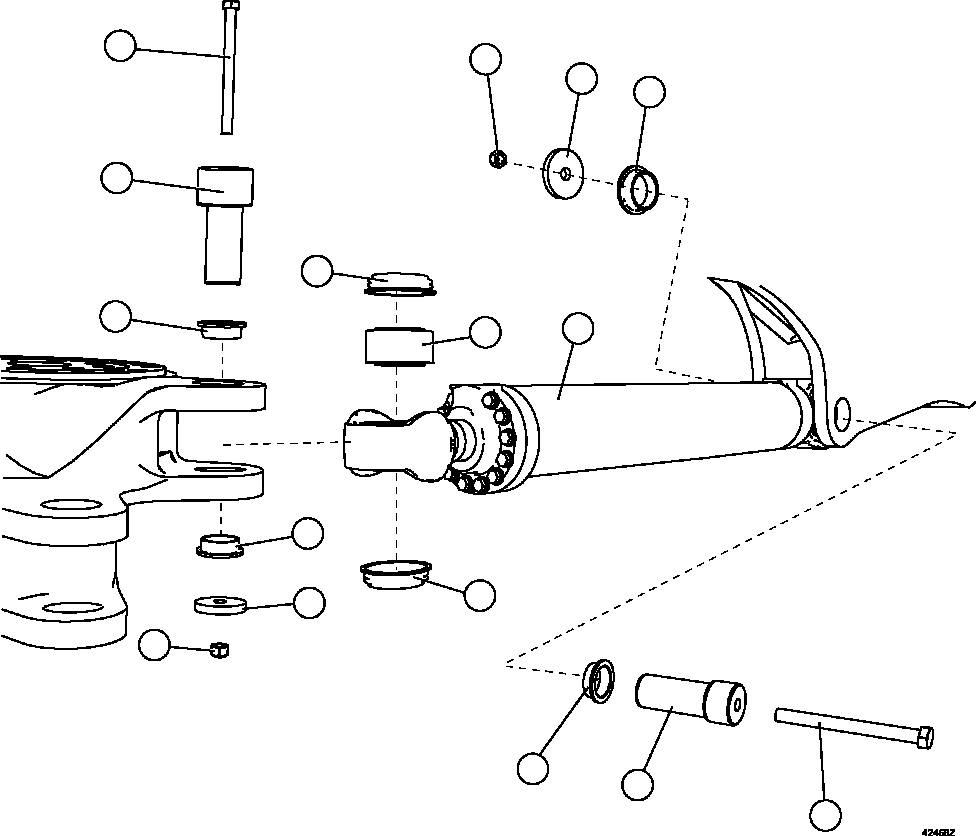 NOTE: (1) INCLUDED IN 58C-MP-AK010 STEERING CYLINDER 58C-MP-AK010 KOMATSU