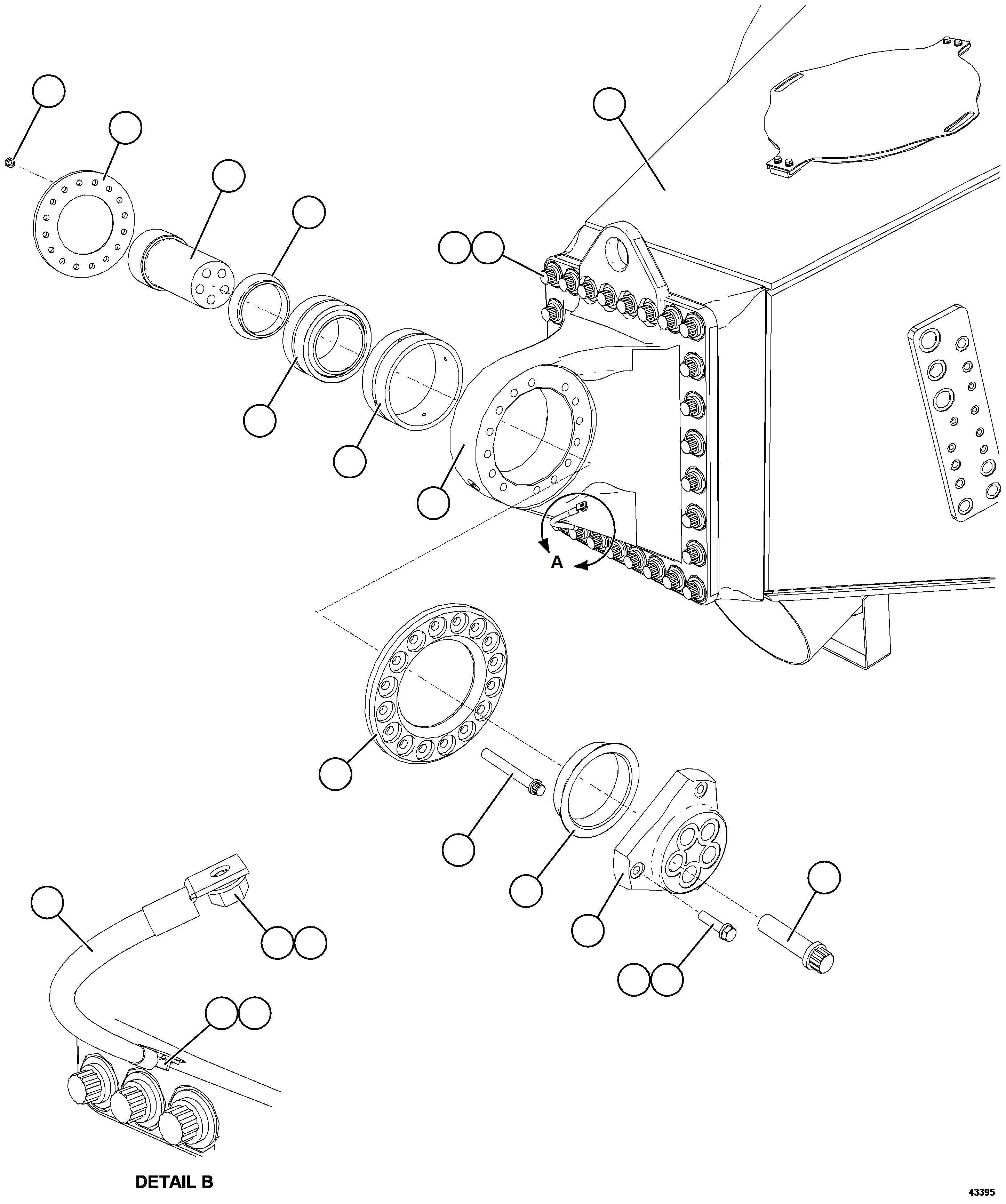 NOTE: (1) INCLUDED IN 58C-MP-AK110 NOSE CONE PIN KIT. 58C-MP-AK110 KOMATSU