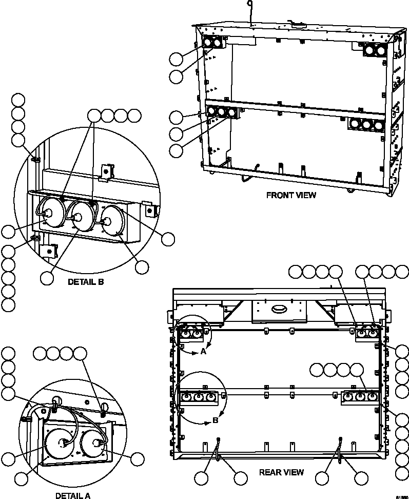 HARNESS, GRILLE - LH 58C-06-00350 KOMATSU