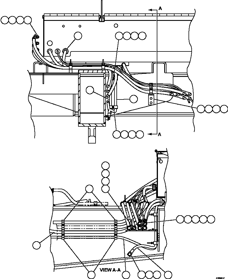 HARNESS, LH FRONT FRAME RAIL 58C-06-00910 KOMATSU