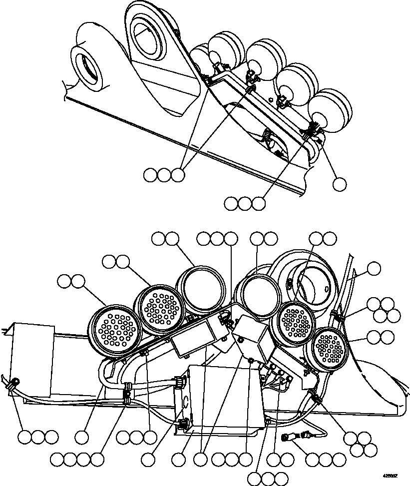 HARNESS, WIRING - REAR AXLE LIGHTS 58C-06-10080 KOMATSU