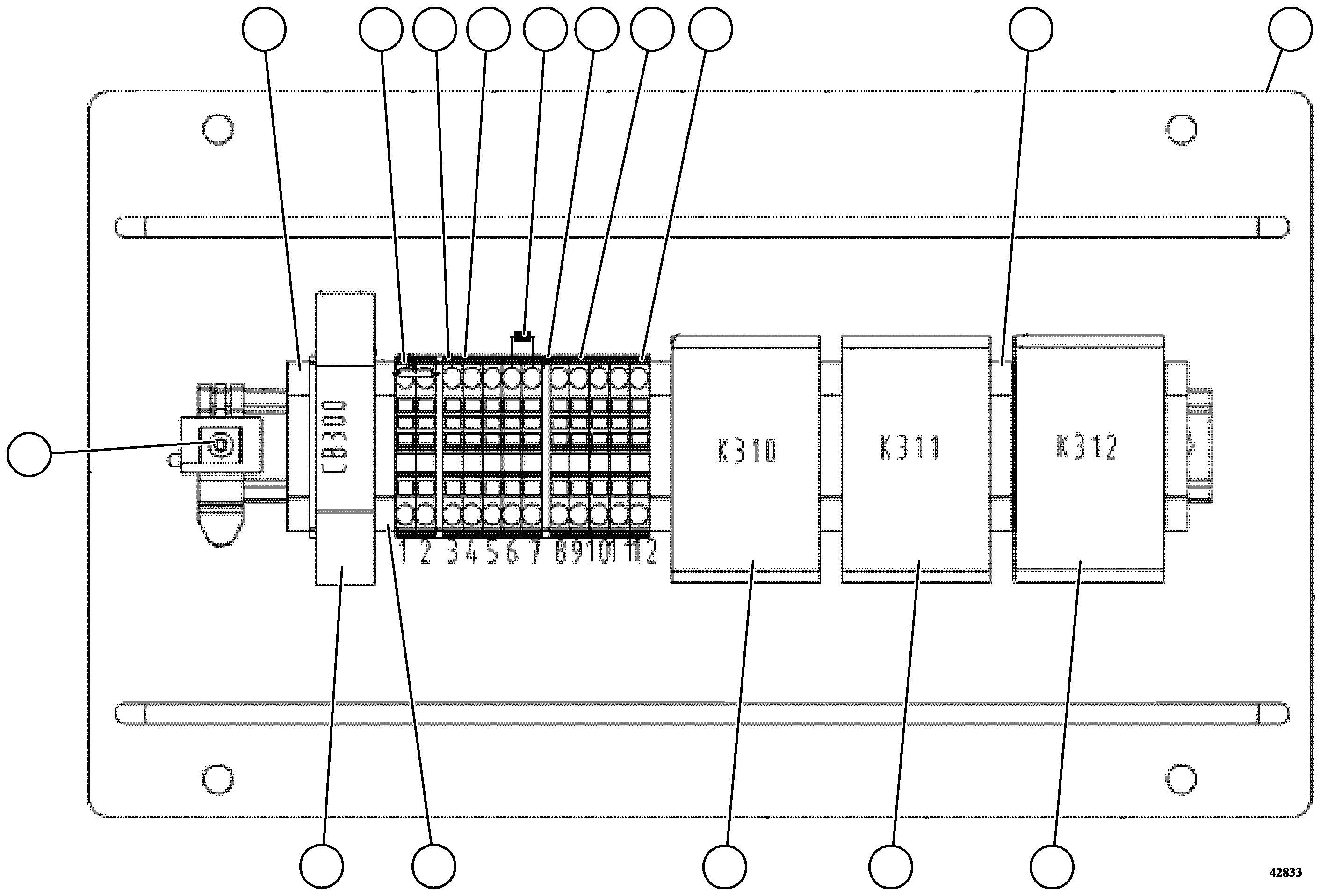 END PLATE, TERMINAL BLOCK 58B-98-00470 KOMATSU