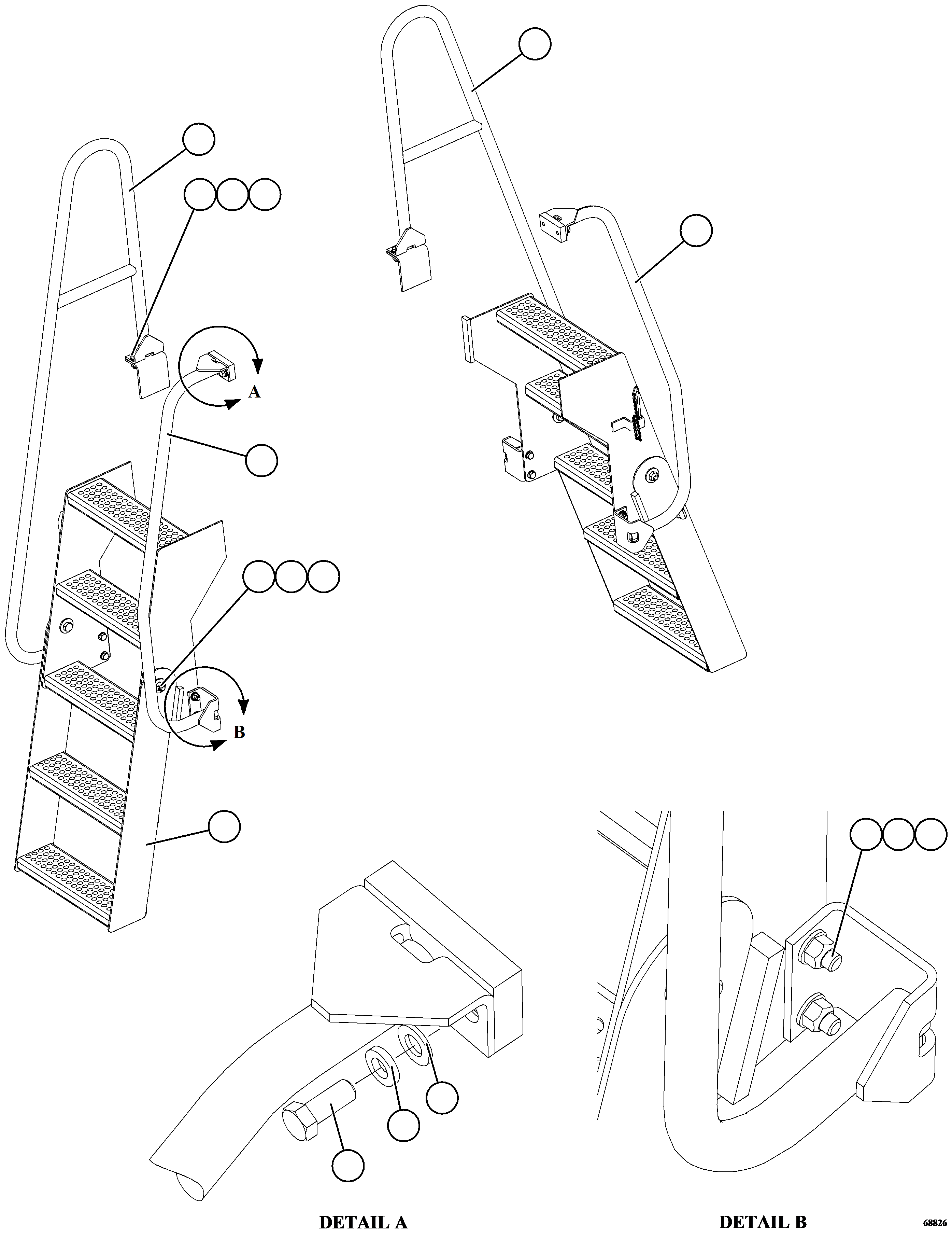 HANDRAIL - LH SIDE 58C-46-00080 KOMATSU