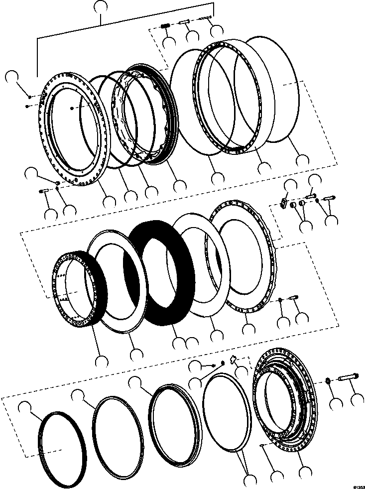 (3) INCLUDED IN 58B-00-00390 BRAKE DISC KIT. 58B-00-00390 KOMATSU
