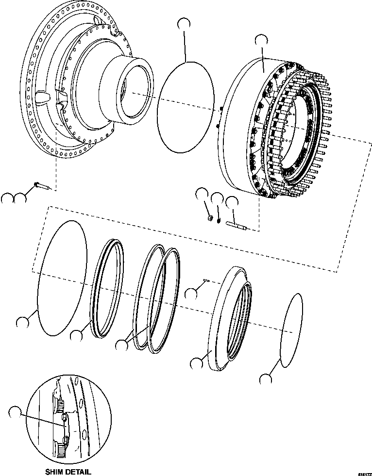 REAR BRAKE ASSEMBLY (SEE INDEX) XB1090 KOMATSU