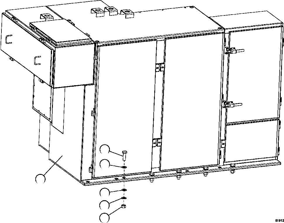 CONTROL CABINET (SEE SECTION P) 58B-43-00000 KOMATSU