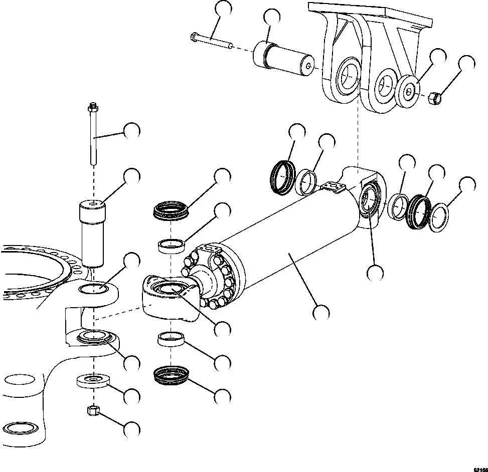 STEERING CYLINDER W/ BUSHINGS XB7046 KOMATSU