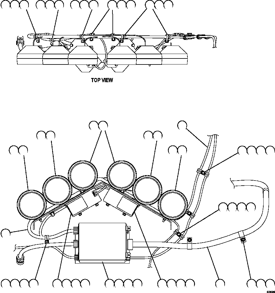 HARNESS, AXLE HOUSING 58B-06-00620 KOMATSU