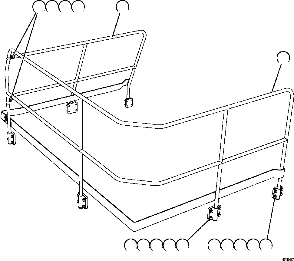 HANDRAIL, RETARDING GRID - FRONT 58E-54-01050 KOMATSU