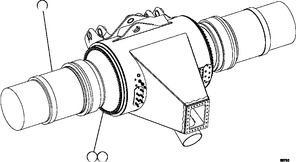 NOTE: (1) INCLUDED IN 58B-MH-AK010 WHEEL MOTOR 58B-MH-AK010 KOMATSU