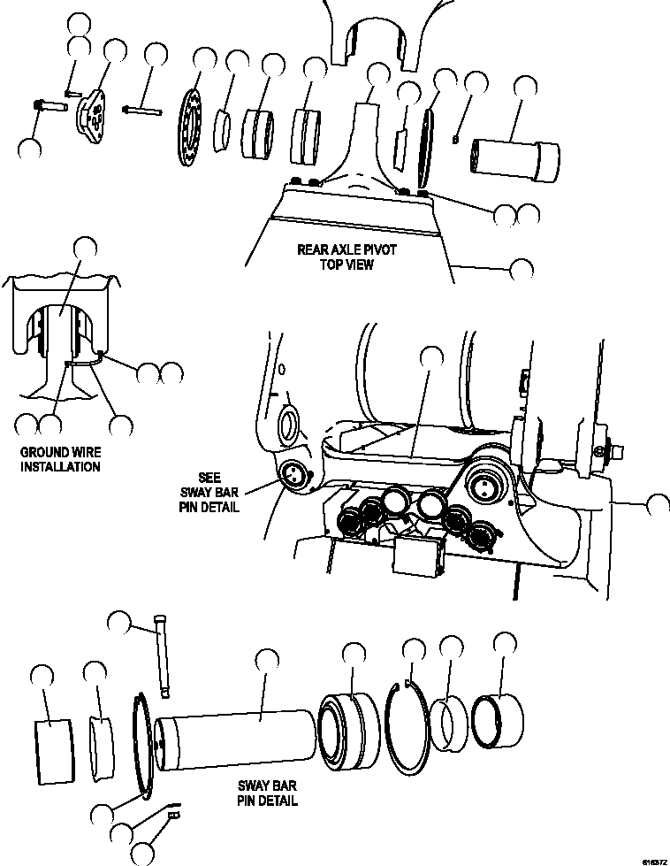 NOTE: (1) INCLUDED IN 58B-MP-AK090 PAN HARD ROD PIN KIT. 58B-MP-AK090 KOMATSU