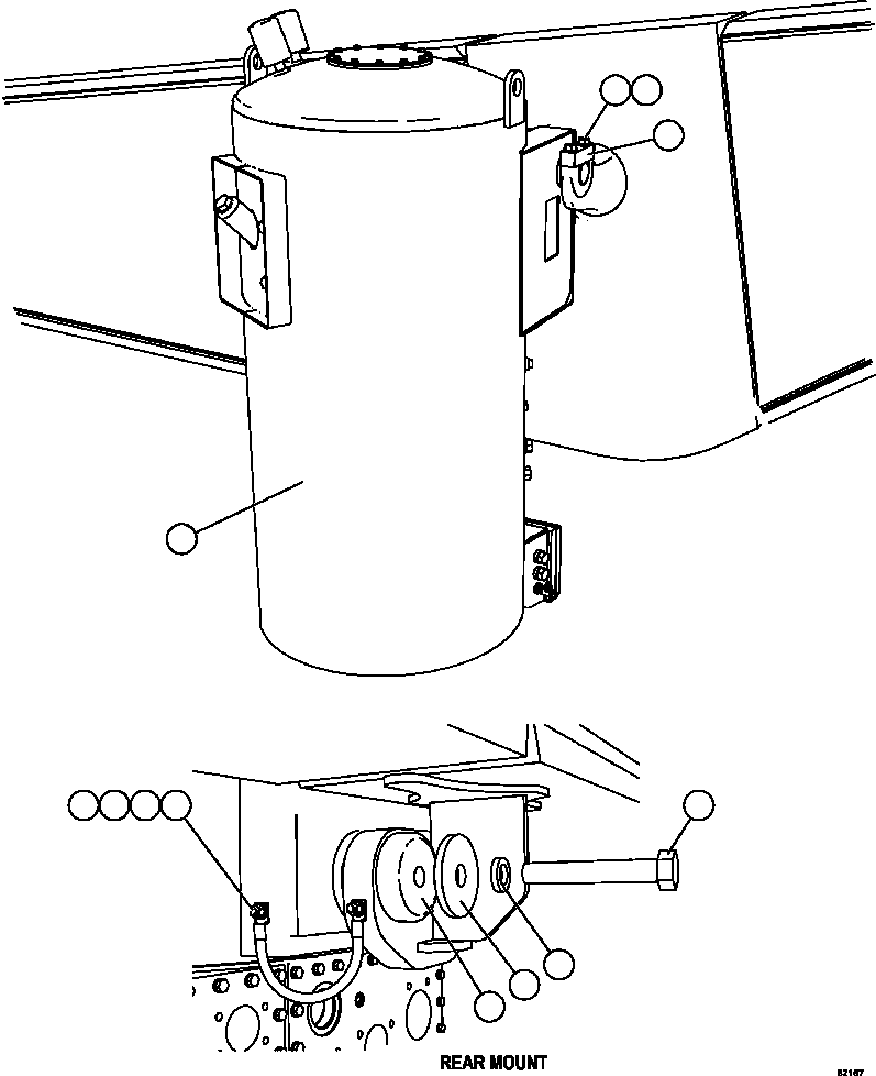 HYDRAULIC TANK ASSEMBLY (SEE FIG 62168) XB2984 KOMATSU