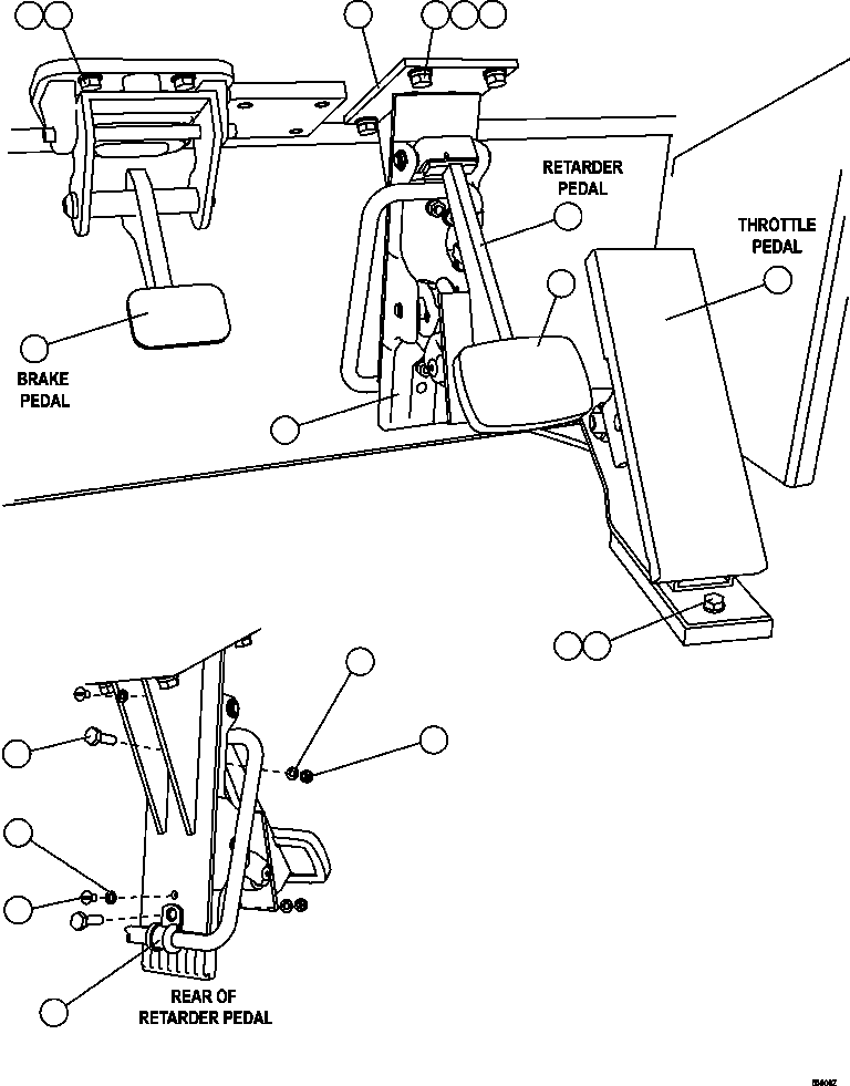 BRAKE VALVE PEDAL ASSEMBLY (SEE INDEX) PC3086 KOMATSU