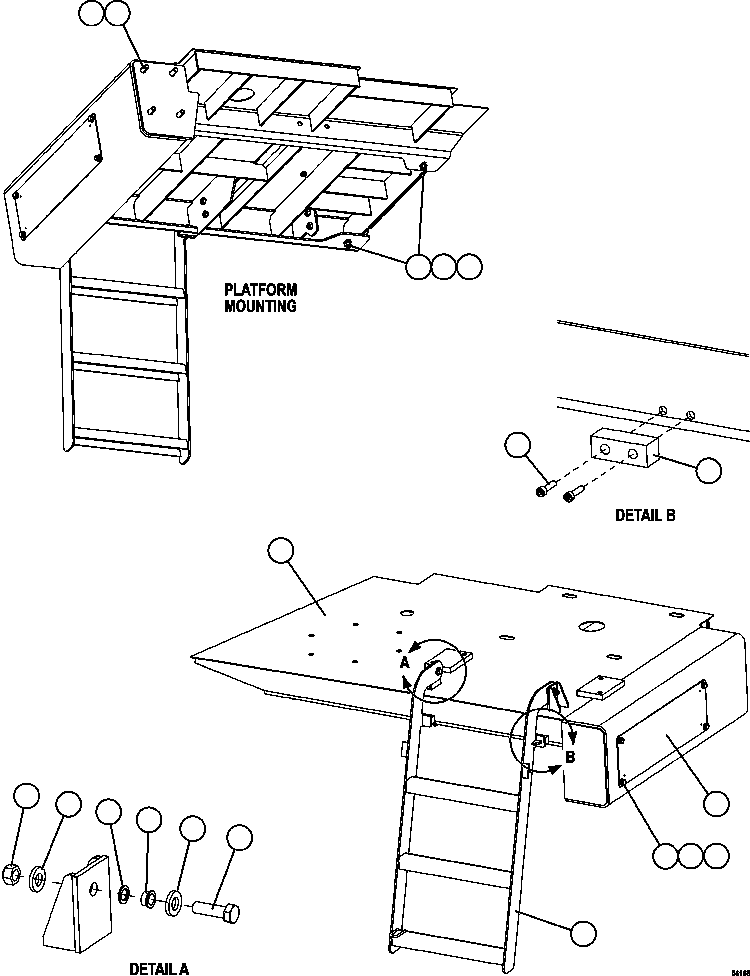 PLATFORM, RH 58D-90-10000 KOMATSU