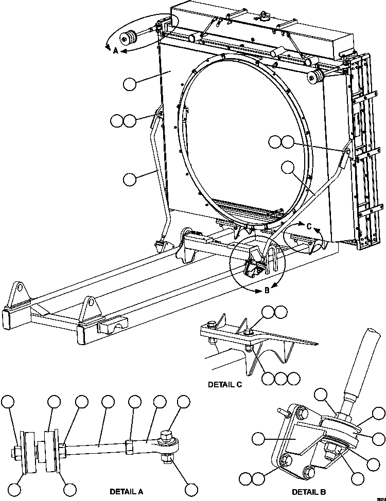 RADIATOR & SHROUD ASSEMBLY (SEE INDEX) 58D-03-10000 KOMATSU
