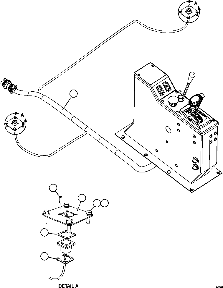 HARNESS, CAB CENTER CONSOLE 58D-06-00481 KOMATSU