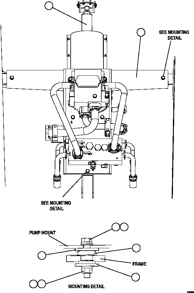 MOUNT, PUMP/VALVE 58D-98-03130 KOMATSU