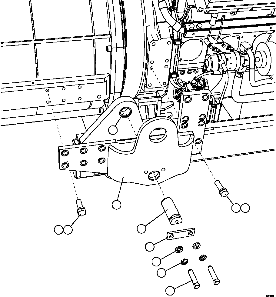CRADLE, LH 58B-01-20010 KOMATSU
