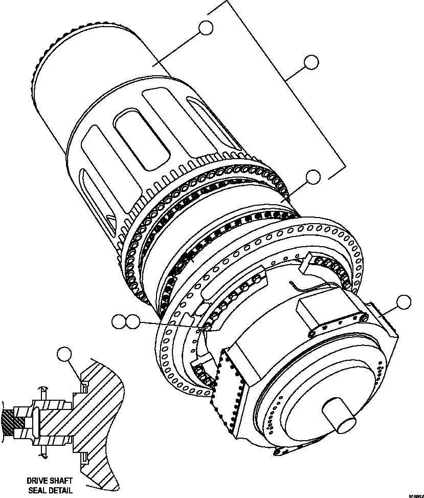 TRACTION MOTOR ASSEMBLY (SEE INDEX) 58B-22-20000 KOMATSU