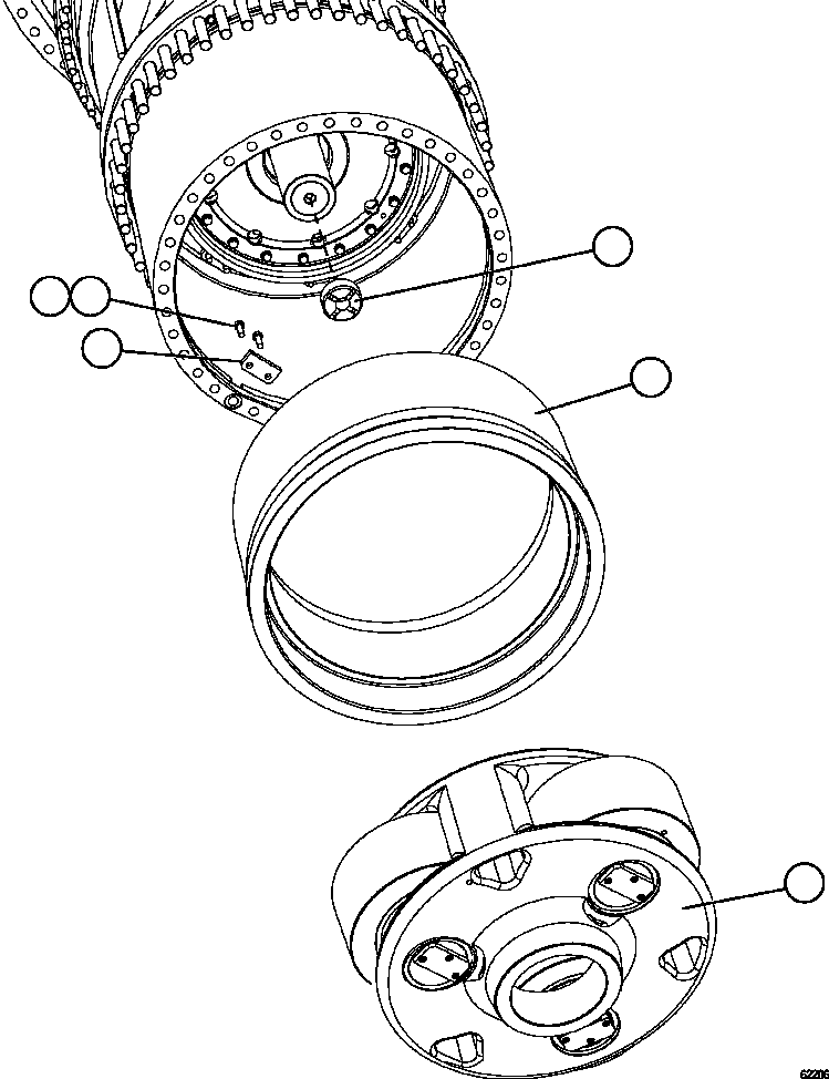 HIGH SPEED PLANETARY CARRIER ASSEMBLY (SEE INDEX) 58B-22-12103 KOMATSU