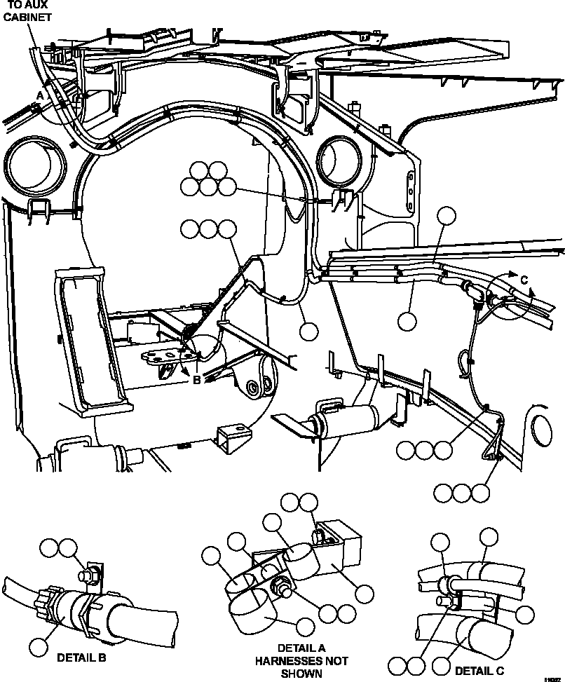 HARNESS, RIGHT FRAME RAIL 58B-06-20720 KOMATSU