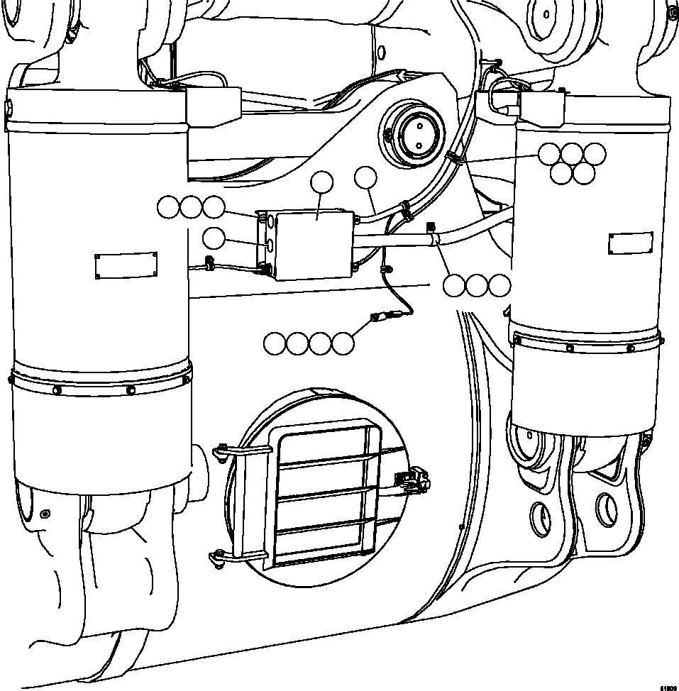 HARNESS, AXLE HOUSING 58B-06-20740 KOMATSU